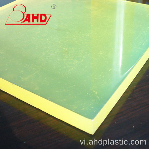 tấm cao su polyurethane màu vàng 8mm100mm